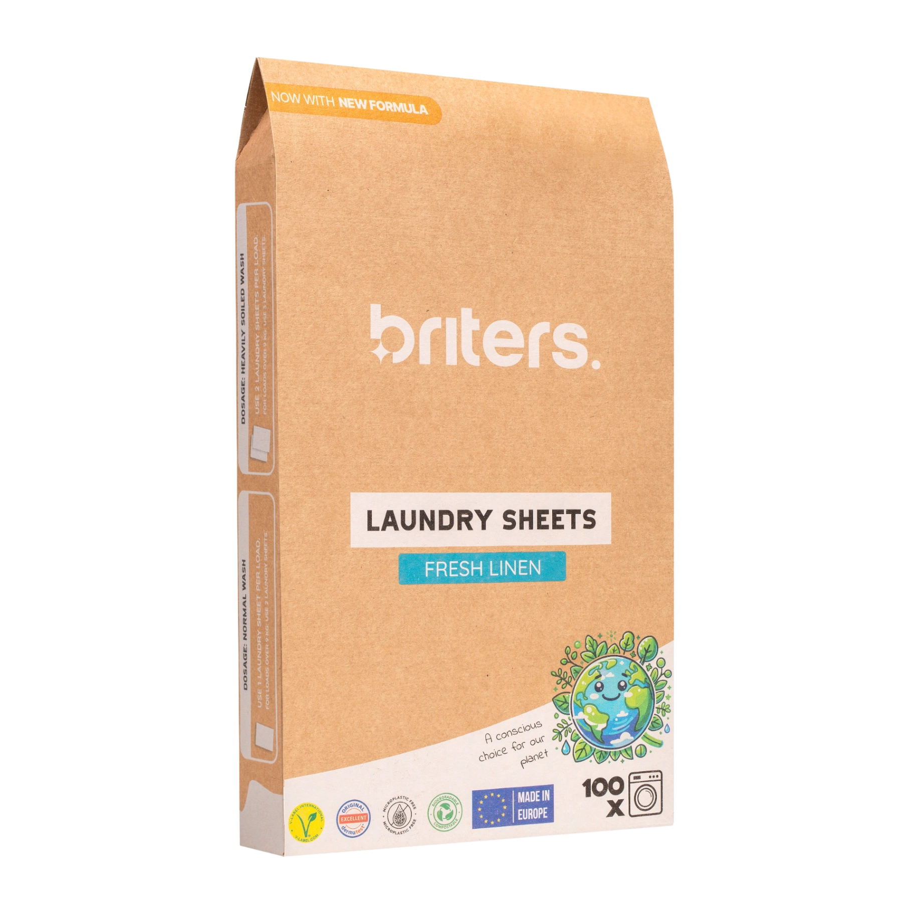Briters Fresh Linen laundry sheets in their kraft packaging